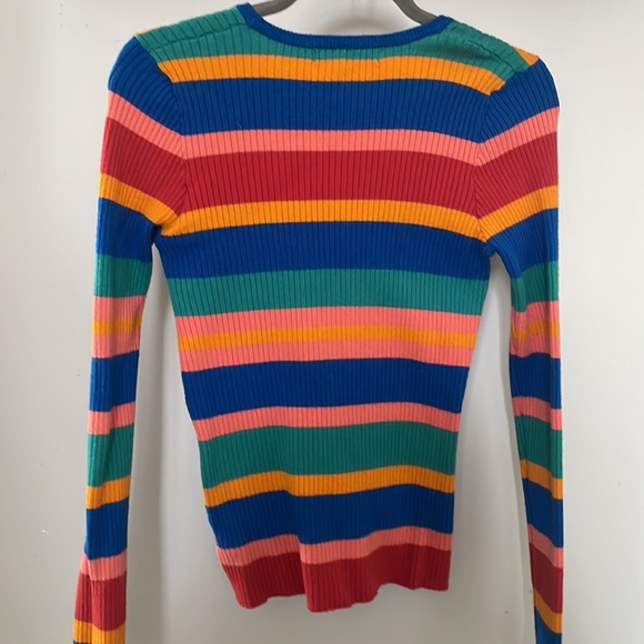 Rainbow Form Fitting Sweater - Picture 3 of 3